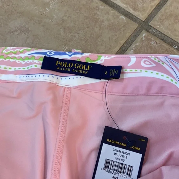Nwt RALPH LAUREN Polo Golf Paisley Skort Skirt